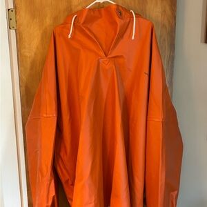 Grundens Men’s Orange Hooded Pullover Jacket Size 3XL